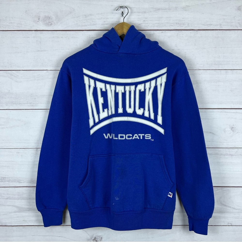 Vintage 90s Kentucky Wildcats Russell Athletic Pullover Hoodie Medium